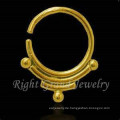 Gold Plated Nase Piercing indische Nasenringe